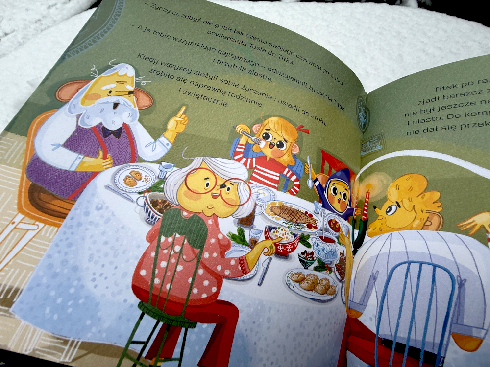 Ilustracja z książki świątecznej dla dzieci 