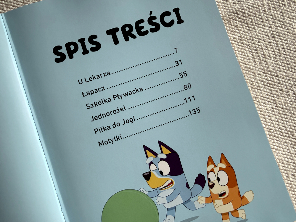 Spis treści Bluey. Więcej bajek 5 minut przed snem
