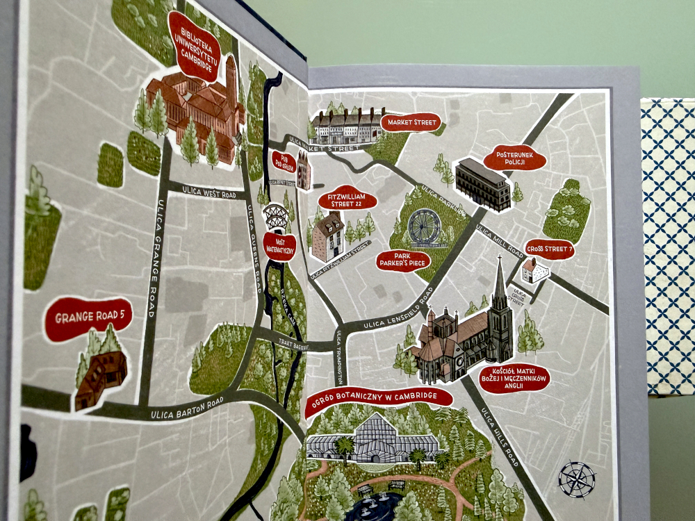 plan Oxfordu ilustracja z książki dla dzieci Zaginione Notatniki Darwina