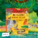 Okładka książki Dlaczego pawian nie lubi żółwia? – kolorowe ilustracje afrykańskich zwierząt: pawiana, żółwia, zebry, słonia i żyrafy na tle sawanny.