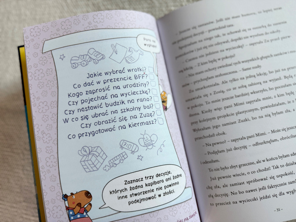 zadanie aktywizujące dla dzieci z książki 0 emocjach dla dzieci