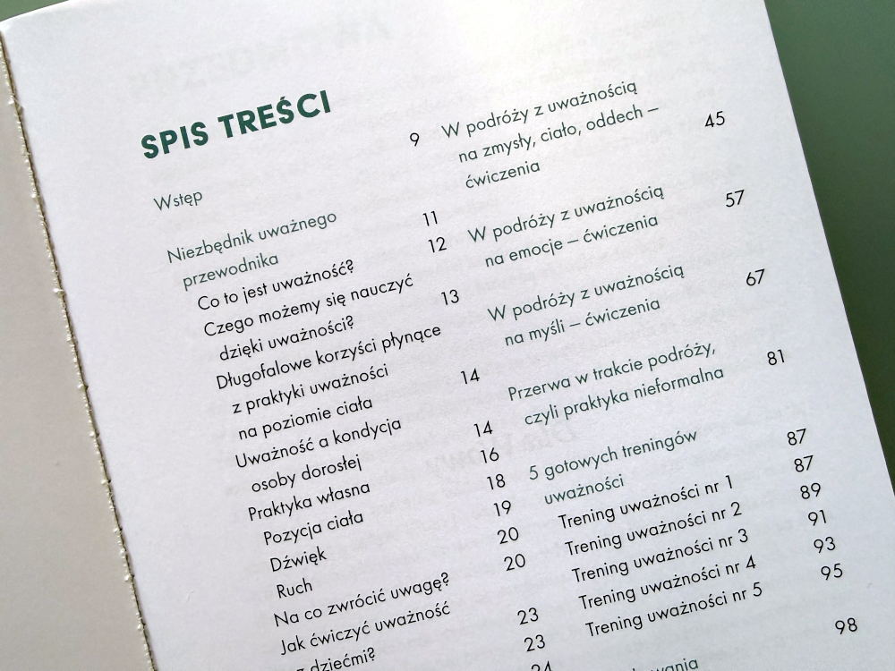 Przewodnik po uważności dla dzieci – spis treści