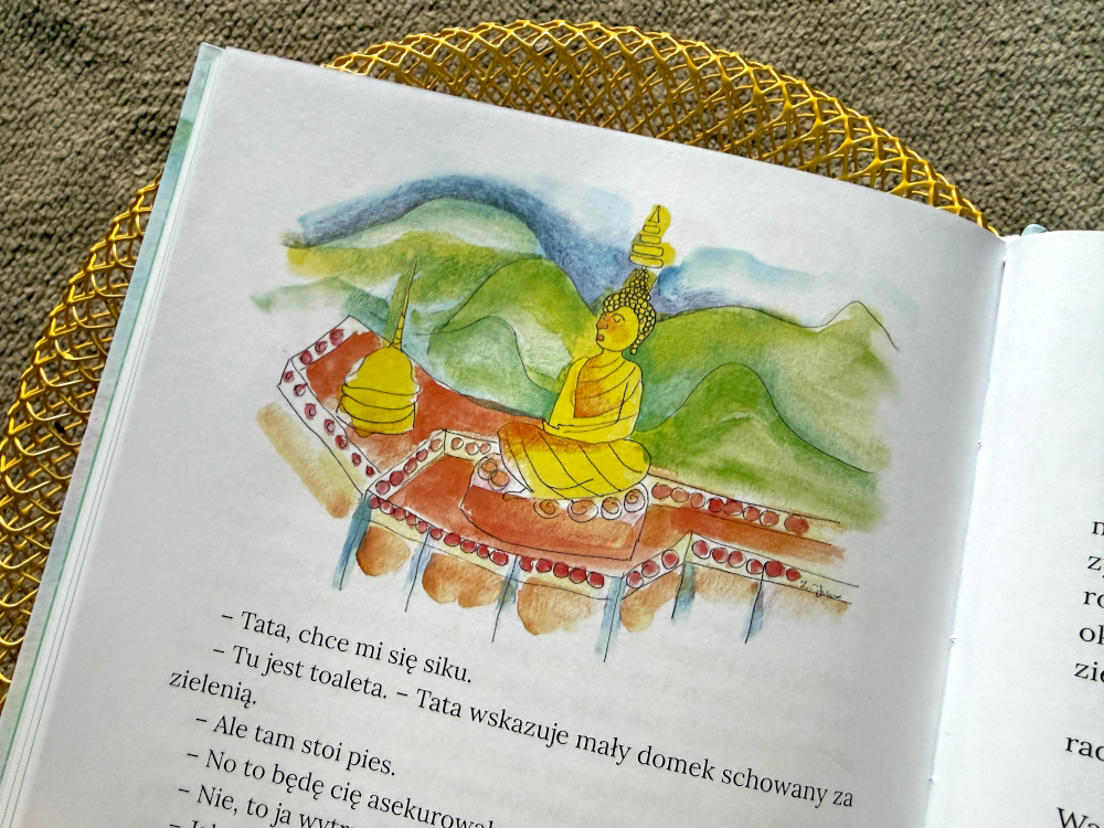 Pałac królewski Tajlandia ilustracja z książki Azja Bez skarpetek dla dzieci