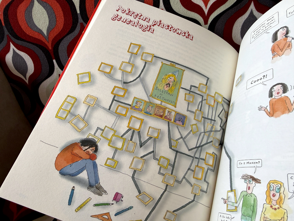 Piastowska genealogia - ilustracja z książki Czy krzyżacy to fajni chłopacy