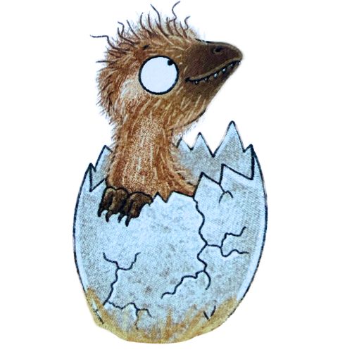 Mały dinozaur wykluwa się z jajka