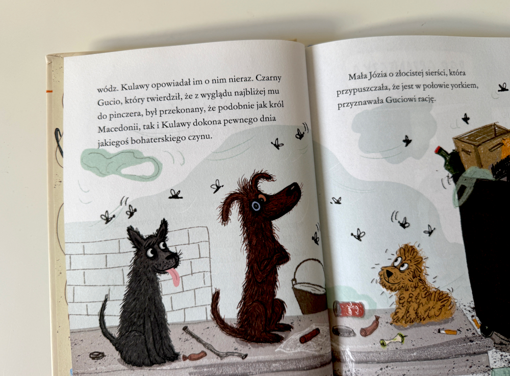 Kulawy pies, który miał szczęście ilustracja Kulwego i jego przyjaciół