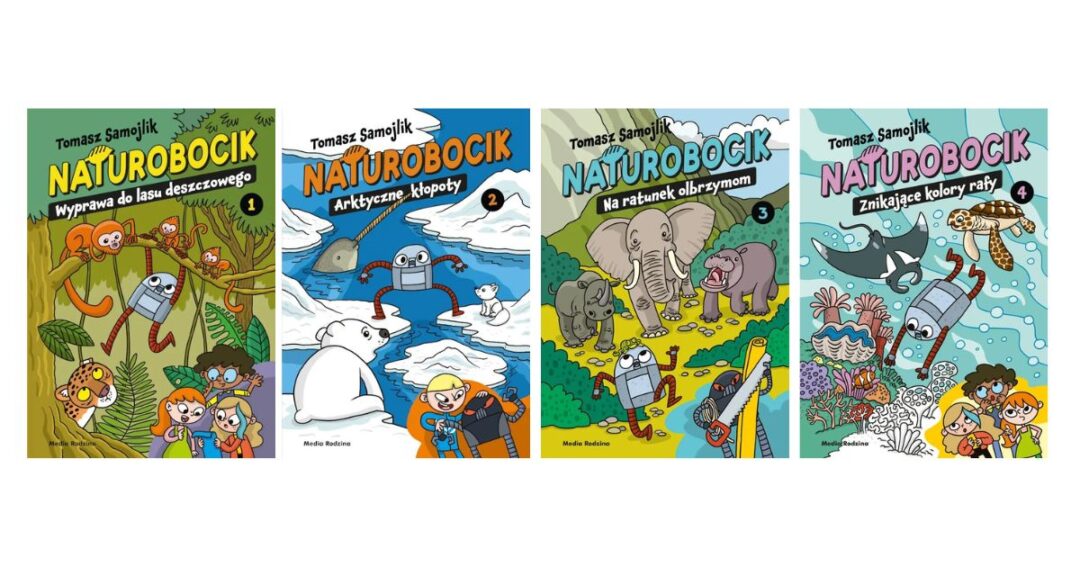 Seria Naturobocik - okładki czterech części 