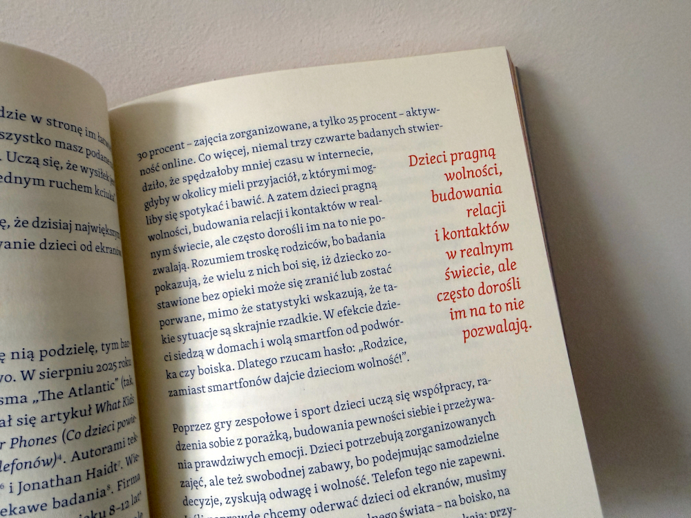 Dzieci pragną wolności - rozdział z książki Marcina Gortata o tym jak odciągnąć dzieci od smartfona