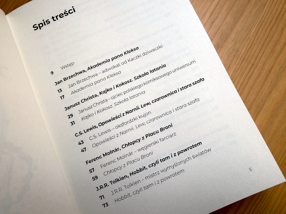 Spis treści książki Zemsta na Lekturach