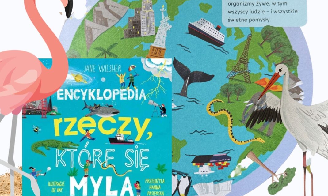 Okładka książki Encyklopedia rzeczy które się mylą dla dzieci z kolorową ilustracją edukacyjną, prezentująca temat różnic i ciekawostek o świecie