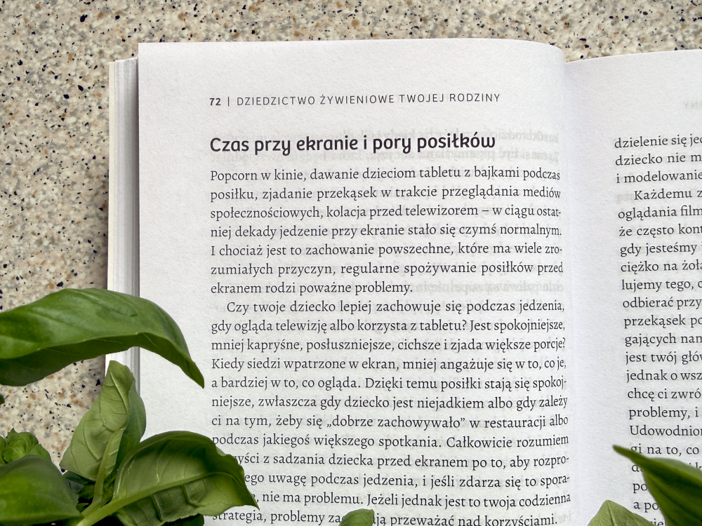 Czas przy ekranie i pory posiłków 