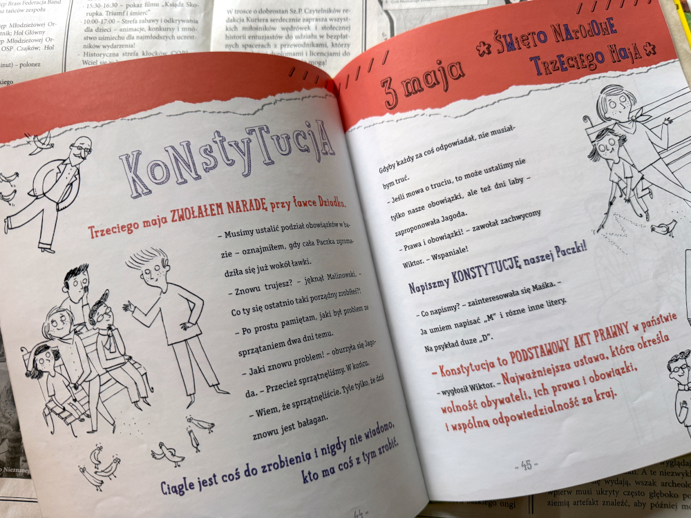 Rozdział z książki Nasza Paczka Niepodległa o świece Konstytucji 3 maja