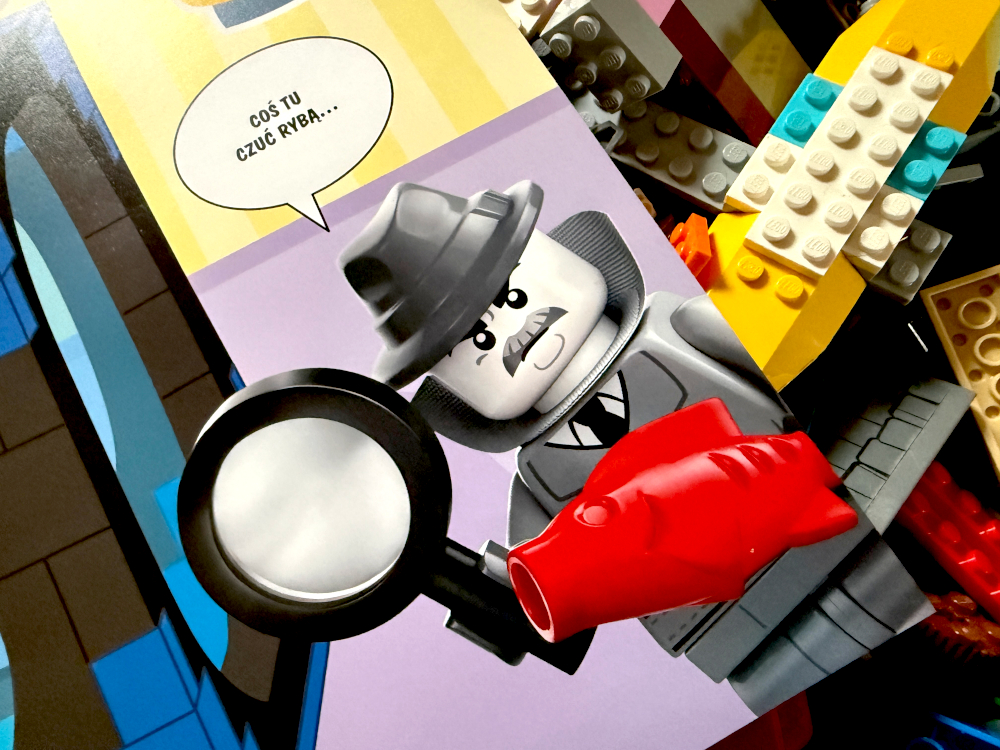 Wypełnij akwarium naklejkami lego - ilustracja z książki Lego świat z naklejkami