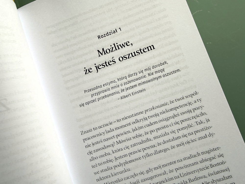 Rozdział z książki Syndrom oszusta, Możliwe że jesteś oszustem 