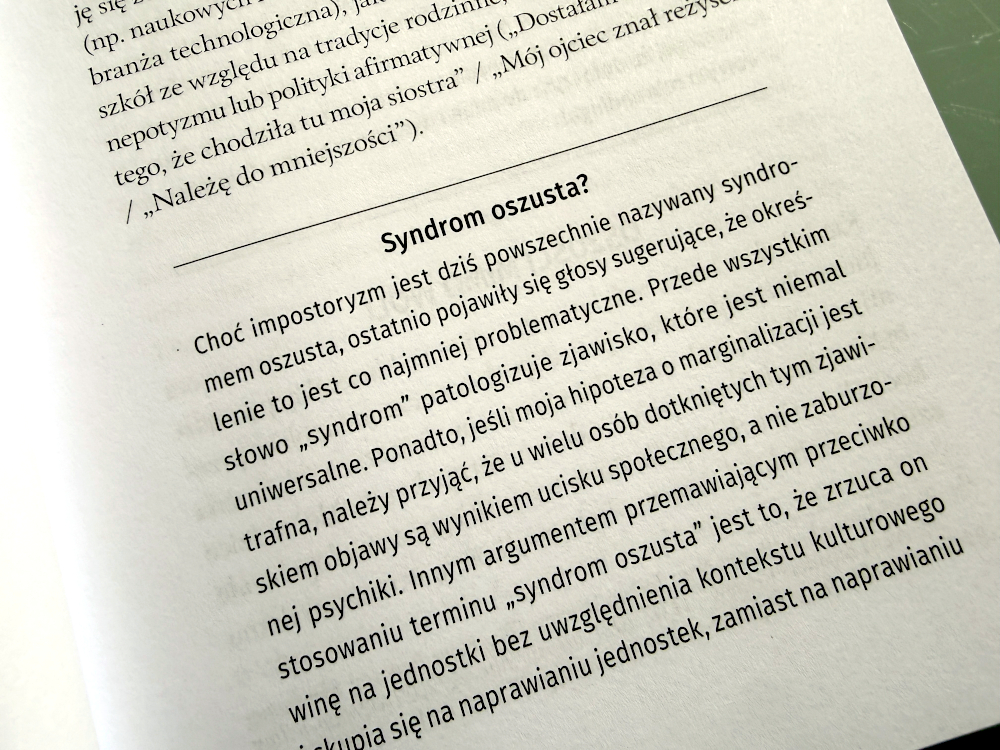 Syndrom oszusta ilustracja z książki