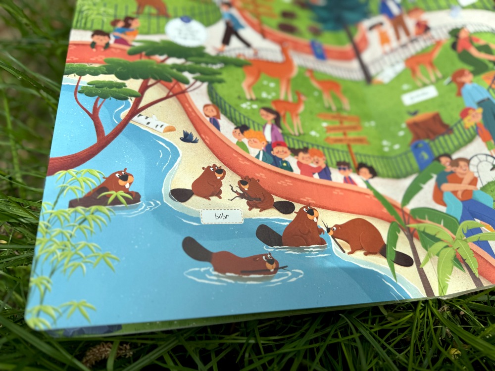 Dzień w zoo książka o zwierzętach dla dzieci - wodny wybieg