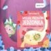 Okładka książki dla dzieci o podróży pożywienia przez układ pokarmowy z postaciami jedzenia.