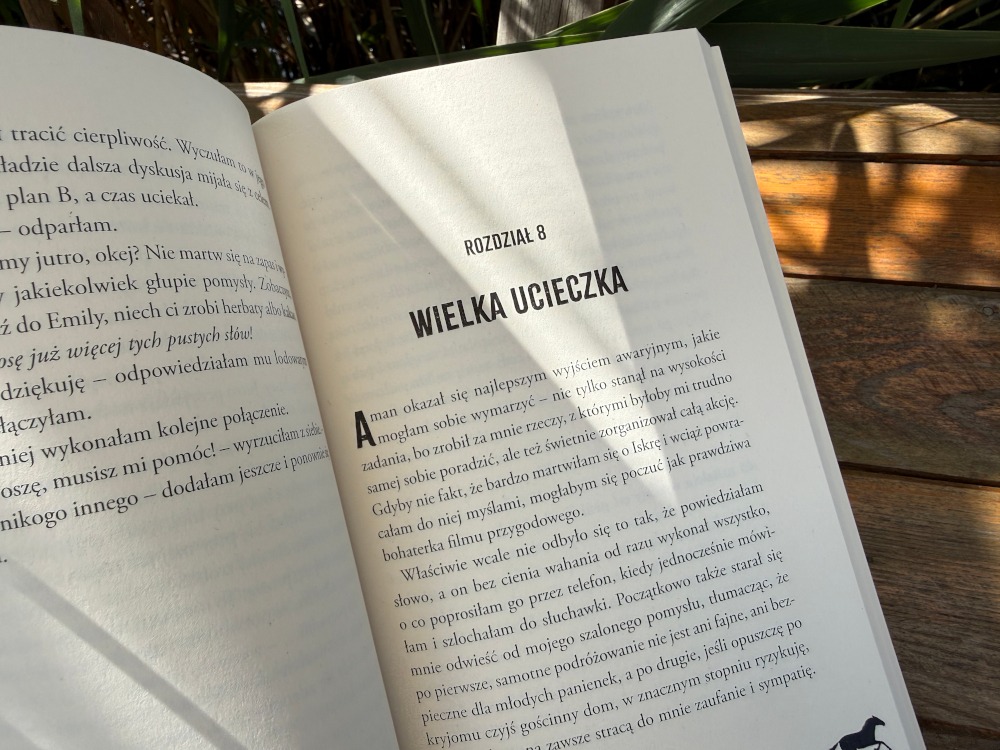 Rozdział 8 Wielka ucieczka w książce Wielka ucieczka Kiry opisujący najlepsze wyjście awaryjne bohaterki.
