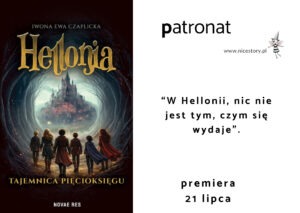 Hellonia - baner informujący o patronacie nicestory