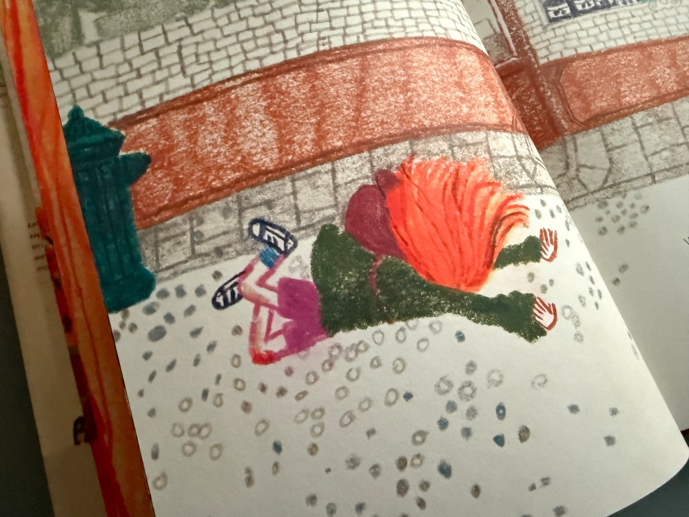 Poruszająca ilustracja na stronach emocjonalnej i wyjątkowej opowieści książkowej Łatka i ja.